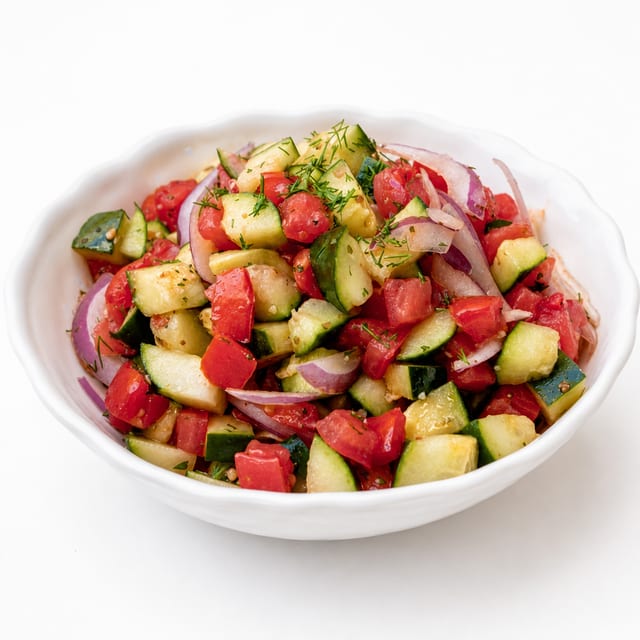 Side Cucumber Tomato Salad.