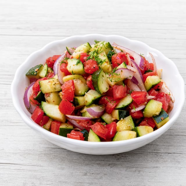 Cucumber Tomato Salad.
